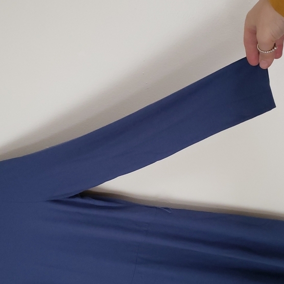 J Jill weaver collection, blue long sleeve dress, flowy, soft, crew neck. Sz M - Picture 4 of 7